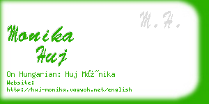 monika huj business card